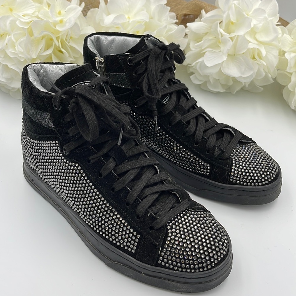 NOT FOR SALE TAYLOR BLACK/CRYSTAL WOMEN SIZE  37 / 7 US SNEAKER